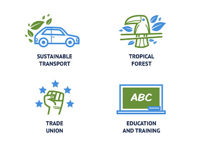 Infographic icons 1 climate data eco education forest illustration infographic information research school vector work