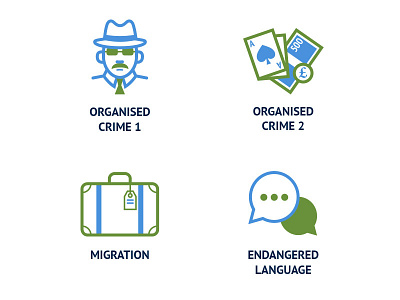 Icons illustrations 4 crime data gambling gangster illustration infographic information mafia research travel vector work