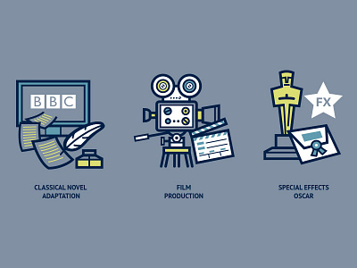 Infographic illustrations 2 cinema data film hollywood illustration infographic information movies oscar research tv vector