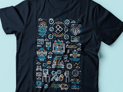 Shift Forward T-Shirt big data digital art galaxy pop culture portugalt silk screen star wars startup t-shirt technology typography vector