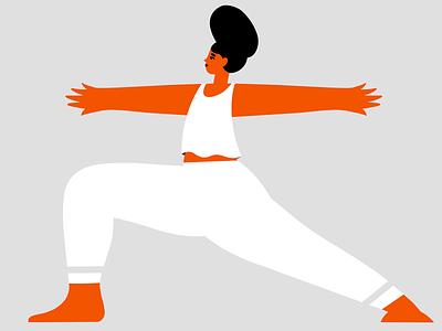 Warrior Yoga Woman ⚔️ 2d 30daysofyoga balance character design drawing figure girl girl power health illustration meditation warrior woman yoga yoga pose