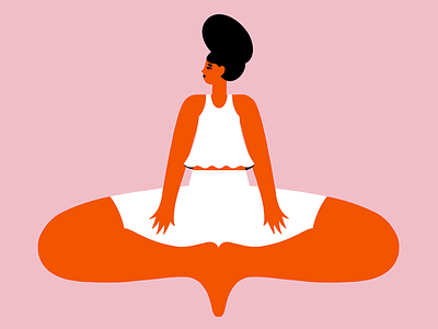 Yoga Woman | Meditation ✨ 2d 30daysofyoga balance character design drawing figure girl girl power health illustration meditation woman yoga yoga pose