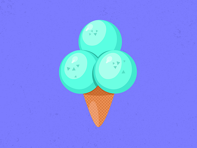 Ice-cream icecream illustration purple turquoise
