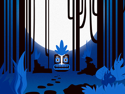 Environment design animation design environment forest game illustration landscape motion night totem