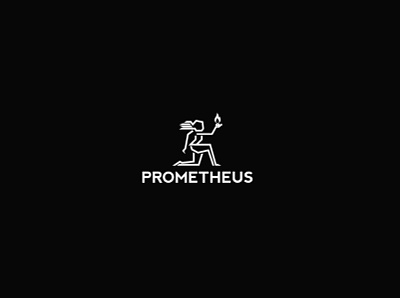 Prometheus creative design designer graphic greek human line logo logos man minimal mitology modern prometheus
