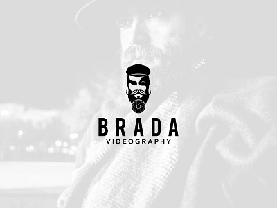 Brada - Logo for photo studio beard brand brand design branding camera corporate creative creative logo logo logos logotype man minimal model mustaches photo portrait portrait art portraits video