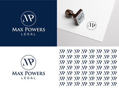 Max Powers Legal - Unused logo brand brand identity branding creative creative logo creativity design graphic identity illustrator legal logo mark minimal modern office pattern patterns stamp stationery