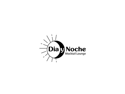 Dia y Noche - Logo design branding coctail creative day design designer graphic light logo lounge mark mighty minimal moctail modern moon night sun