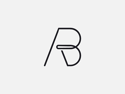 AB adobe brand creative design designer drawing graphic illustrator logo mark minimal modern