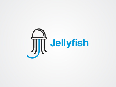 Jellyfish adobe brand design designer drawing icon illustration illustrator logo mark minimal modern typography ui