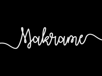 Makrame adobe caligraphy creative design designer drawing graphic identity illustrator logo mark typography