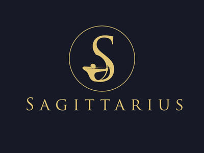 Sagittarius adobe brand branding corporate creative design designer drawing graphic icon identity illustrator logo mark minimal modern