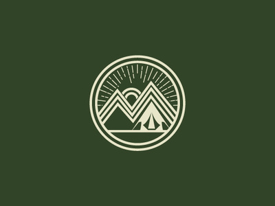 Camping logo adobe brand branding caligraphy corporate creative design designer drawing flat graphic icon identity illustration illustrator logo mark minimal modern typography