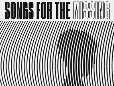 Songs For the Missing art design poster typography