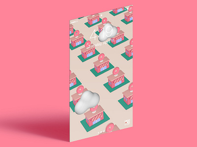 Doughnuts Phone Wallpaper 3d animation c4d design donuts illustration