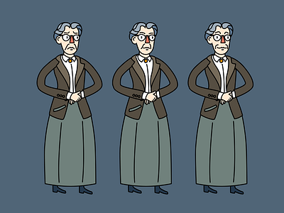 Nadia Boulanger character character design illustraion