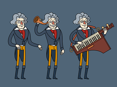 Ludwig Van Beethoven character character design design illustration