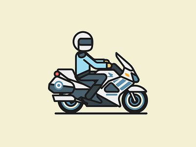 BikeCop bike cop honda illustration motorcycle police