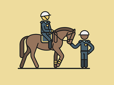 Police Horse horse illustration police