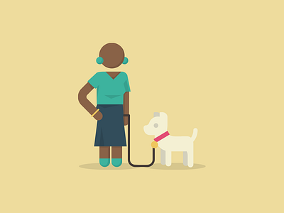 Dog Lady dogs illustration pets