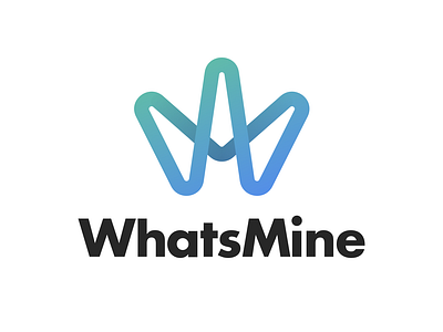 WhatsMine Logo branding identity logo