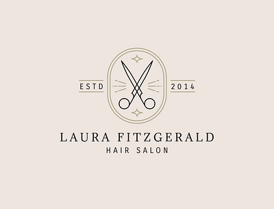 Hairdresser Logo Lockup branding graphic design logo