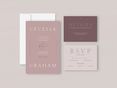 Minimal Wedding Invitation graphic design wedding