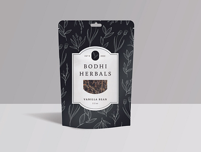 Dried Herbs Flex Pack / Brand Identity branding elegant flex pack graphic design herbs illustration packaging