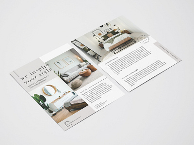 Furniture / Interior Design Flyer branding flyer furniture graphic design interior design interiors layout minimal