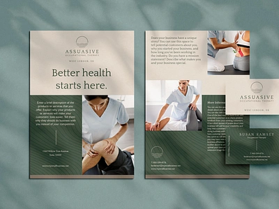 Massage Therapy Flyer / Brand Identity branding flyer graphic design identity layout massage soothing