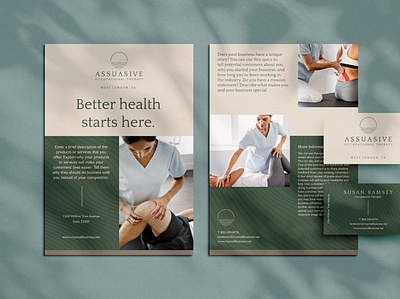 Massage Therapy Flyer / Brand Identity branding flyer graphic design identity layout massage soothing