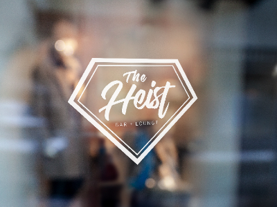 The Heist | Bar & Lounge illustration logo identity