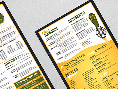 Irish Pub Menus design illustration layout menu pub