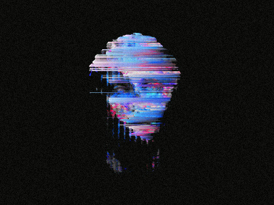 Ego Death ( Greetings Dribble! ) coverart glitch graphic design pixelsort poster