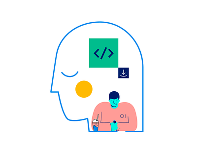 Source code boundary branding closed code color define design download flat icon illustration inside learn by doing mind minimal source code ui vector vibrant web