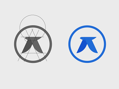 Aeva logo mark a logo automation bird branding design flat home icon identity logo vector