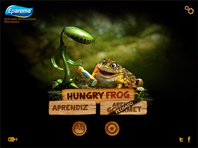 Hungry Frog game interface tablet