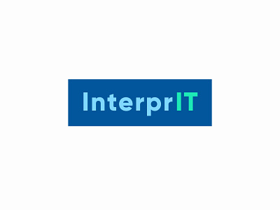 InterprIT app logo design app logo vector wordmark