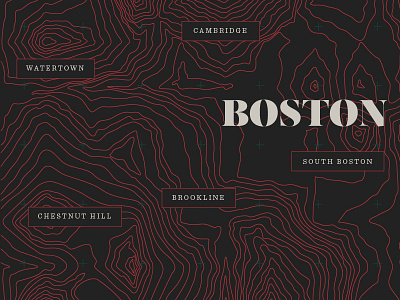 Boston Topography boston line map massachusetts salome sentinel topography