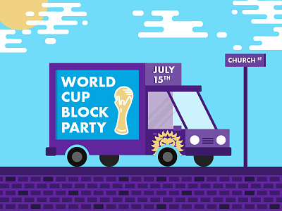 Orlando City World Cup Block Party flat orlando soccer truck worldcup
