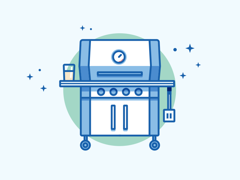 Grillin' Time by Russell Belleret on Dribbble