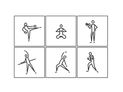 Exercise Icons weights boxing yoga exercise icons motion graphics gif animation