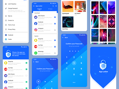 App Locker app design graphic design icon ui 设计