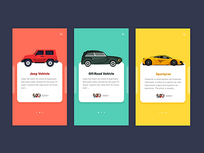 Cars illustrator ui