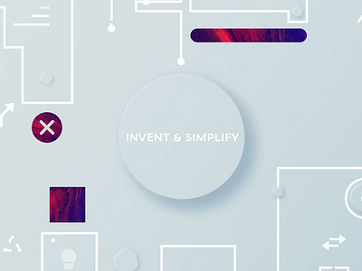 Invent & Simplify animation design flat icon illustration illustrator logo minimal ui ux