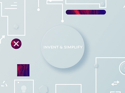 Invent & Simplify abstract amazon animation branding design illustration ui ux vector white