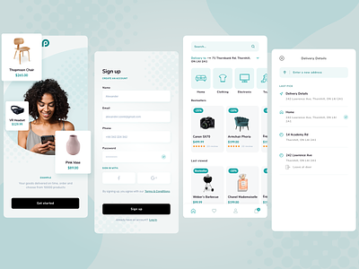 marketplace with delivery to home buying delivery app delivery service design ecommerce ecommerce app ecommerce design furniture furniture app goods marketplace shopping store