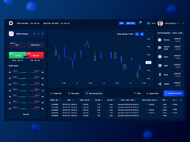 cryptocurrency platform screenshots