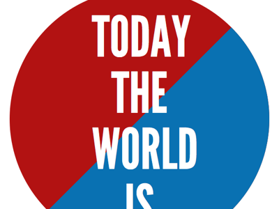 Today The World Is - Logo Crop blue circle gothic logo red