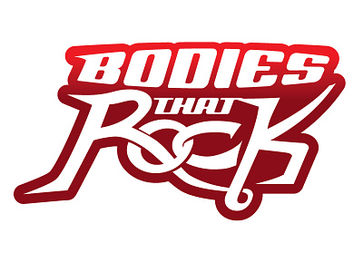 Bodies That Rock hand drawn lettering rock word mark